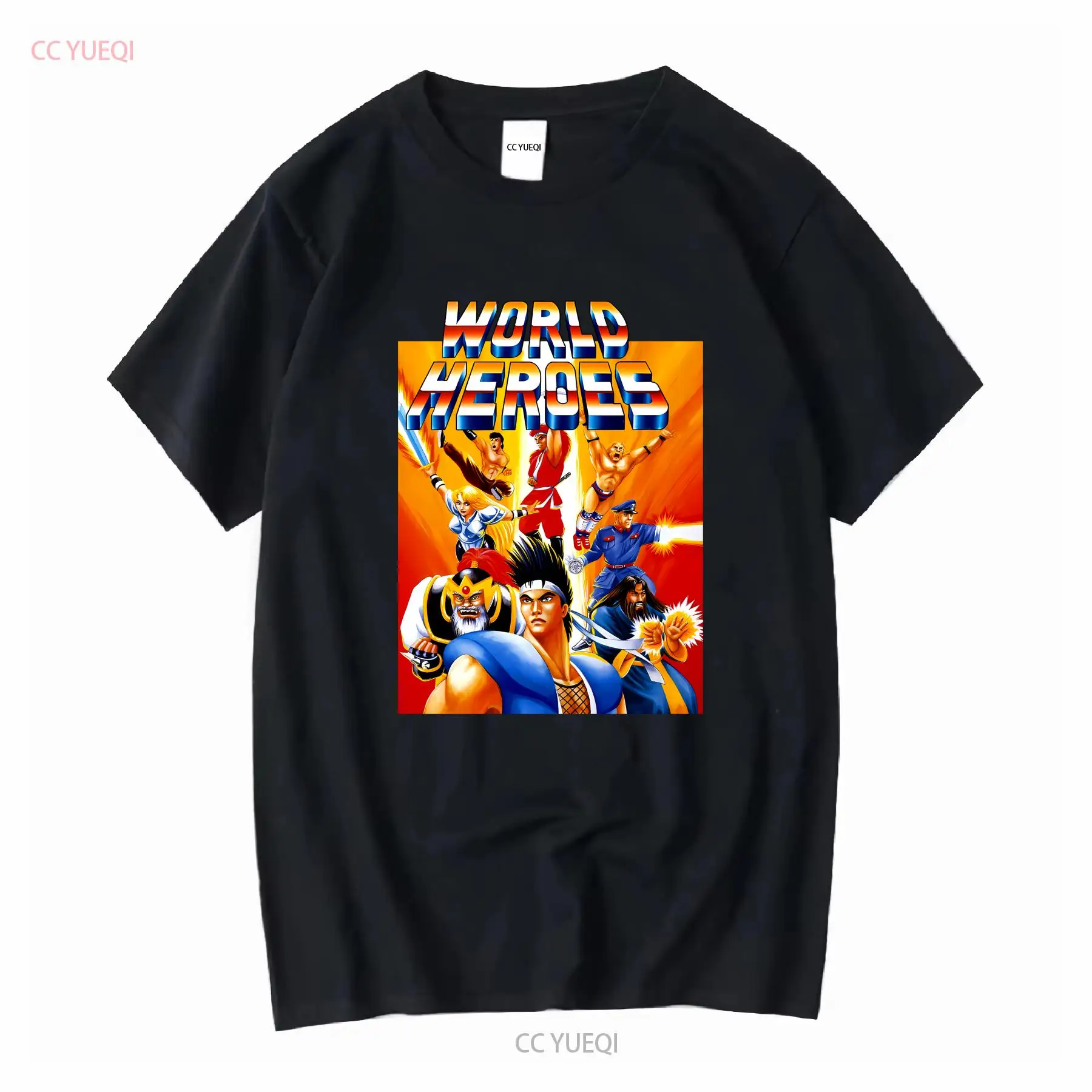 Retro Gaming T Shirt - World Heroes Classic NEO GEO Videogioco