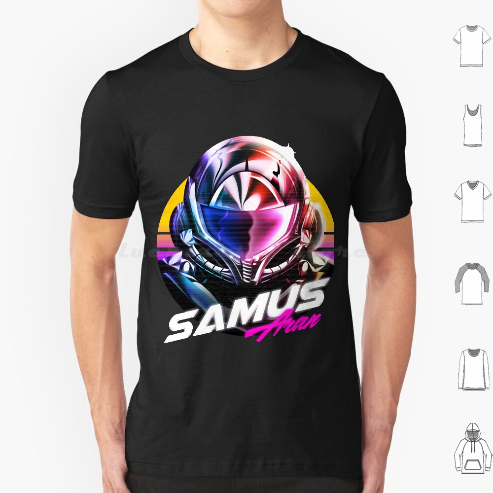 Retro Gaming T Shirt - Maglietta Samus Aran 6XL in cotone,